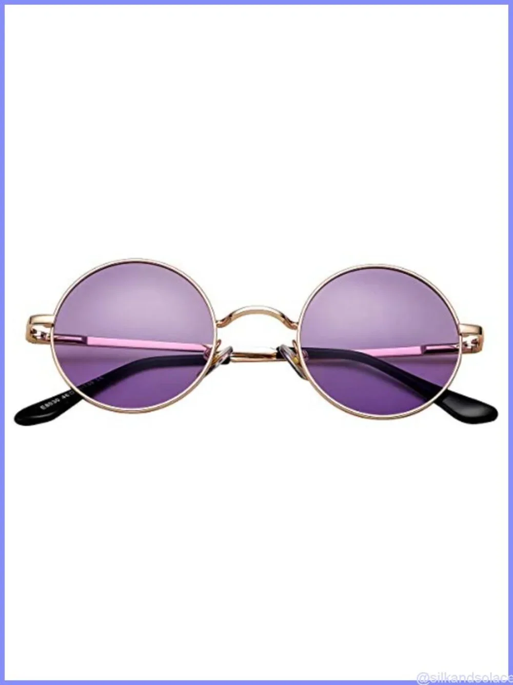 PORADAY Round Polarized Sunglasses Retro Circle Metal Frame UV Protection